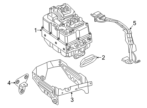 2019 BMW 530e xDrive Electrical Components Support For Power Electronics Diagram for 12908601904