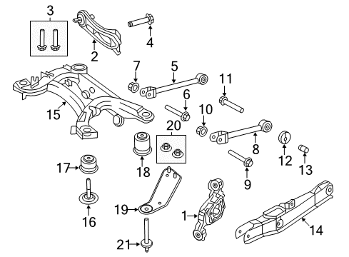 2014 Chrysler 200 Rear Suspension Components, Lower Control Arm, Stabilizer Bar Nut-Hexagon Diagram for 6104726AA