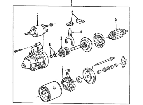 2004 BMW 325i Starter Exchange Starter Motor Diagram for 12412354693