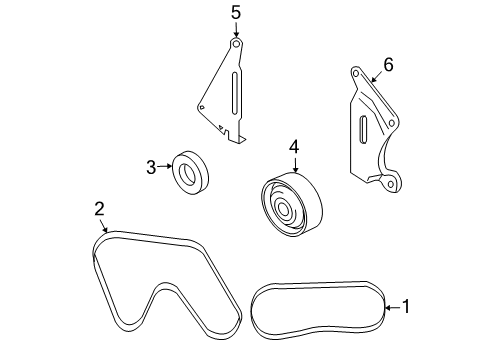 2008 Infiniti M35 Belts & Pulleys Fan & Alternator Belt Diagram for 11720-4P10A