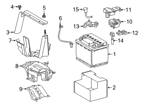 2019 Lexus RX450hL Battery Insulator, Battery Diagram for 28899-31100