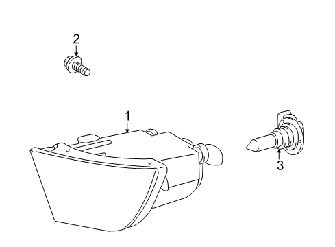 2005 Lexus IS300 Fog Lamps Lamp Unit, Fog Lamp, LH Diagram for 81221-53180