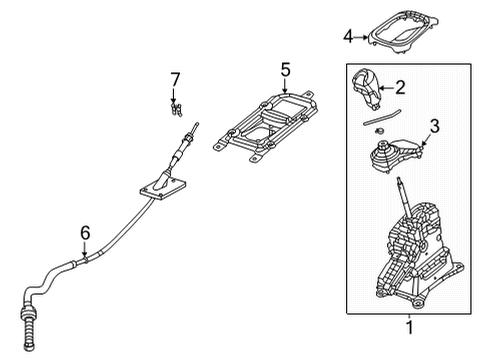 2019 Jeep Renegade Center Console Bracket-GEARSHIFT Diagram for 68255456AA