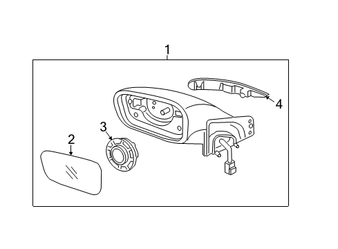 2012 Hyundai Sonata Outside Mirrors Lamp Assembly-Outside Mirror, RH Diagram for 87623-3S000