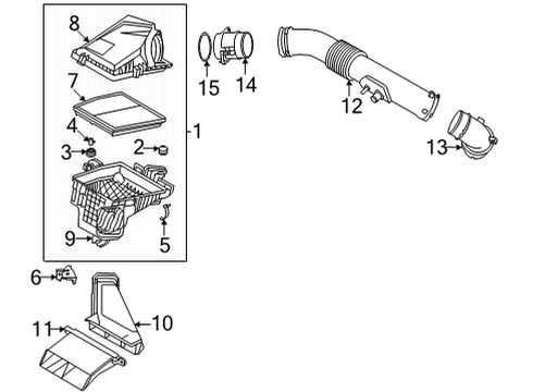 2022 Hyundai Tucson Air Intake FILTER-AIR CLEANER Diagram for 28113-P0400