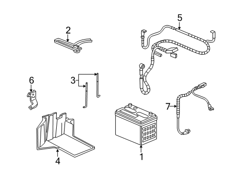 2006 Honda Ridgeline Battery Cable Assembly, Ground Diagram for 32600-SJC-A00