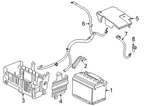 2013 Buick Verano Battery Positive Cable Diagram for 95437092