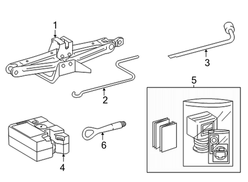 2018 Toyota Mirai Jack & Components Air Compressor Diagram for 44890-62010