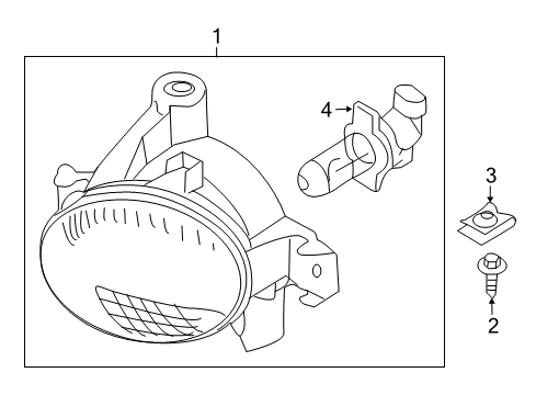 2010 BMW 128i Bulbs Fog Lights, Left Diagram for 63176924655