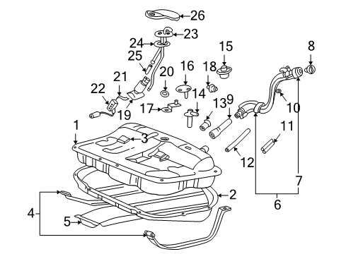 2001 Hyundai XG300 Senders Valve Assembly- 1 Way Diagram for 3106029980