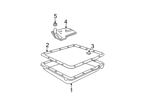 2007 Chevrolet Silverado 3500 HD Transmission Components Oil Pan Diagram for 24226851