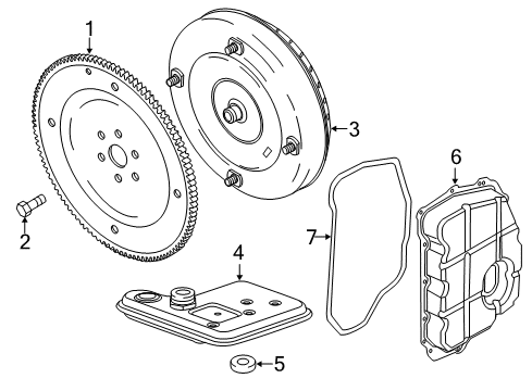 2014 Ford Explorer Automatic Transmission Side Cover Diagram for BB5Z-7A194-B