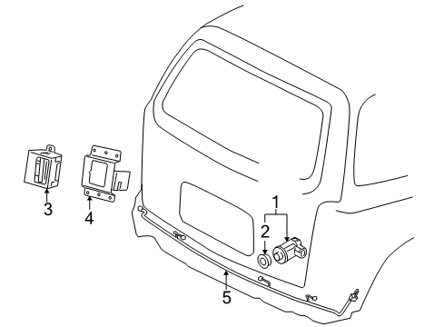 2005 Saturn Relay Electrical Components Distance Sensor Diagram for 89047104