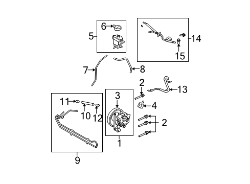 2009 Ford Edge P/S Pump & Hoses, Steering Gear & Linkage Power Steering Pressure Switch Diagram for 7T4Z-3N824-A