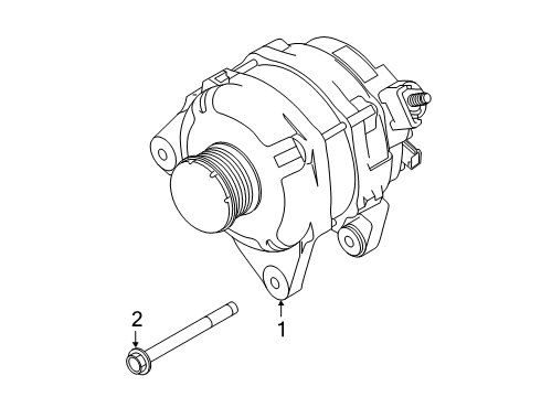 2021 Nissan Altima Alternator Alternator Assembly Diagram for 23100-6CB0A