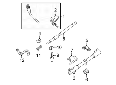 2018 Ford E-350 Super Duty Gear Shift Control - AT Shift Control Cable Diagram for LC2Z-7E395-A