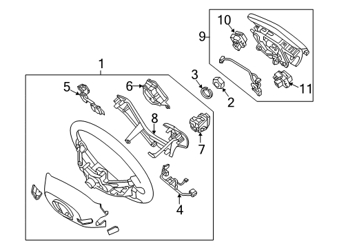 2015 Hyundai Equus Cruise Control System Unit Assembly-Smart Cruise Control Diagram for 96410-3N100