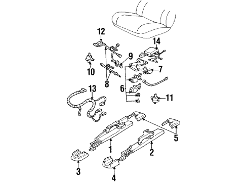 1998 Buick Riviera Power Seats Switch Asm-W/Memory None Diagram for 25657463