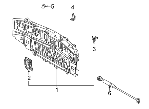 2022 Lexus NX450h+ Rear Body STOPPER, RR Bumper Diagram for 52599-76010