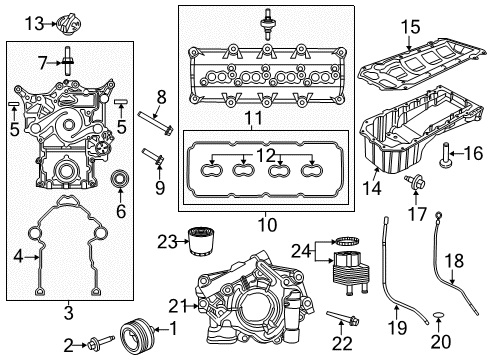 2012 Jeep Grand Cherokee Engine Parts, Mounts, Cylinder Head & Valves, Camshaft & Timing, Oil Pan, Oil Pump, Crankshaft & Bearings, Pistons, Rings & Bearings, Variable Valve Timing Tube-Engine Oil Indicator Diagram for 5037660AE