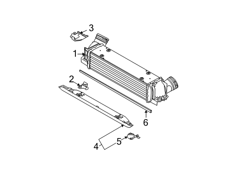 2011 BMW 335d Intercooler Charge-Air Cooler Diagram for 17517800682