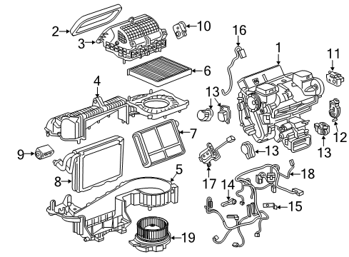 2017 Cadillac CT6 Air Conditioner Rear AC Tube Diagram for 23340441