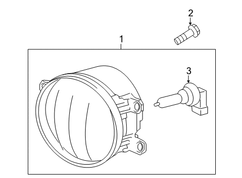 2010 Lexus GX460 Bulbs Lamp Assy, Fog, LH Diagram for 81220-0W050