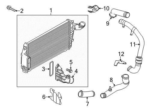 2015 Ford Taurus Intercooler Inlet Tube Diagram for DA8Z-6C640-D