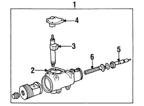 2001 Dodge Ram 3500 Steering Column & Wheel, Steering Gear & Linkage, Shaft & Internal Components, Shroud, Switches & Levers Power Steering Gear Diagram for 52113556AB