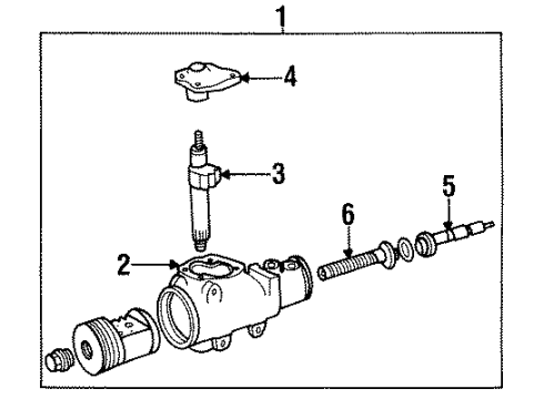 1999 Dodge Ram 3500 Steering Column & Wheel, Steering Gear & Linkage, Shaft & Internal Components, Shroud, Switches & Levers Gear-Power Steering Diagram for 52113503AA