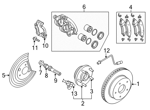 2017 Ram 1500 Front Brakes PISTONKIT-Disc Brake Diagram for 68157608AA