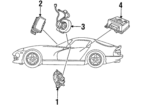 2000 Dodge Viper Air Bag Components Clkspring Diagram for 4848437AA