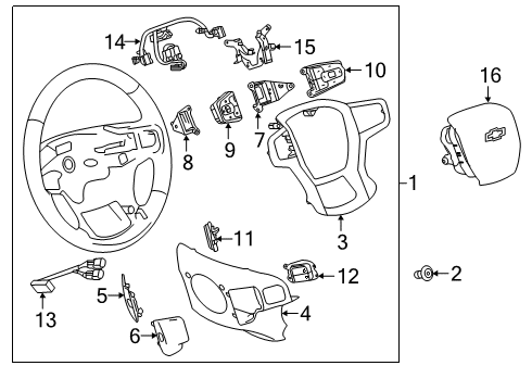 2020 Chevrolet Silverado 1500 Cruise Control System Module Diagram for 84855180