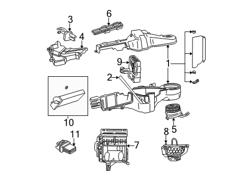 2004 Chrysler Town & Country A/C Evaporator & Heater Components Wiring-A/C And Heater Diagram for 4885526AA