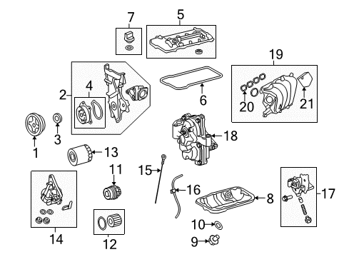 2019 Toyota Corolla Throttle Body Gasket Diagram for 22271-24010