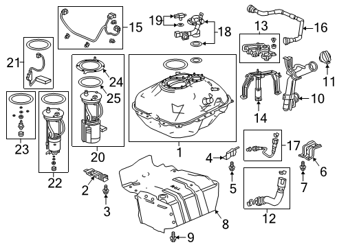 2019 Honda Clarity Fuel Supply Pedal Assy, Accel Diagram for 17800-TBA-A11