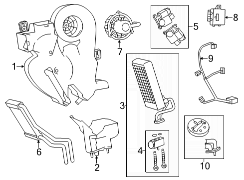 2020 Dodge Durango Auxiliary Heater & A/C Control-A/C And Heater - Aux Diagram for 68368988AC