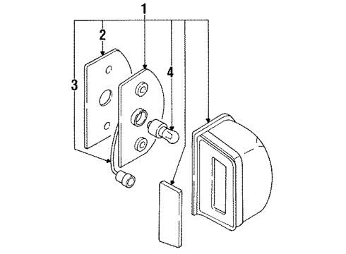 1985 Nissan Maxima License Lamps Lamp Licence Diagram for 26510-17E00