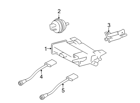 2006 Cadillac STS Emission Components Tube Asm-Pcv Diagram for 12581955