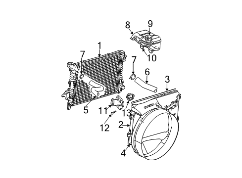 2003 Dodge Ram 1500 Radiator & Components Hose-Radiator Outlet Diagram for 55056660AB