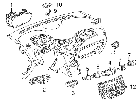 2019 Chevrolet Trax Instruments & Gauges Module Diagram for 13594571