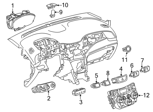 2018 Chevrolet Trax Switches Hazard Switch Diagram for 42345186