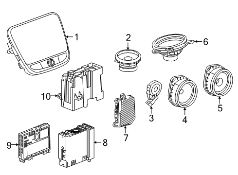 2018 Chevrolet Malibu Navigation System Display System Diagram for 84504606