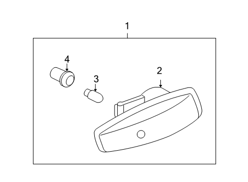 2006 Hyundai Tiburon Side Repeater Lamps Lens & Housing Assembly-Side REPEATER Diagram for 92330-25500