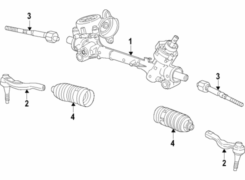 2017 Buick Cascada Steering Column & Wheel, Steering Gear & Linkage Steering Gear Diagram for 39030542