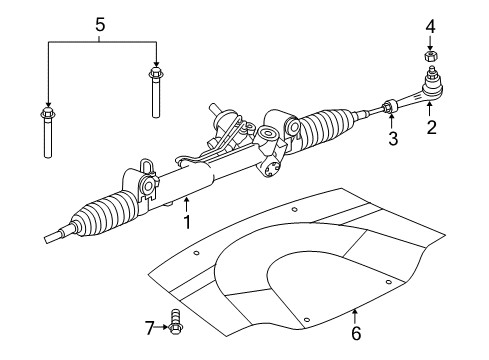 2008 Chrysler 300 P/S Pump & Hoses, Steering Gear & Linkage Gear-Rack And Pinion Diagram for 4782341AM