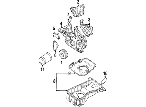 1999 Infiniti Q45 Filters Cover Assy-Front Diagram for 13500-1P101