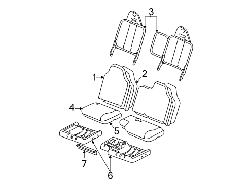 2006 Ford Ranger Front Seat Components Seat Cover Diagram for 6L5Z-1062901-EA