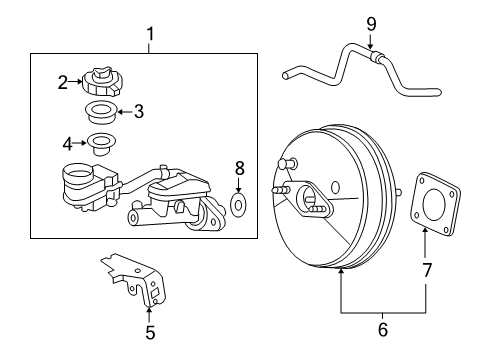 2009 Honda Civic Hydraulic System Tube Assy., Master Power Diagram for 46402-SNA-A02