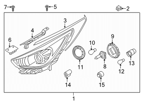 2019 Kia Niro EV Bulbs Bulb-Halogen Diagram for 1864955009K